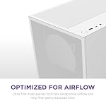 NZXT H5 Flow 2024 - Compact ATX Mid-Tower PC Gaming Case - High Airflow - 2 x 120mm Fans Included - 360mm Front & 240mm Top Radiator Support - Cable Management System - Tempered Glass - White - Image 5