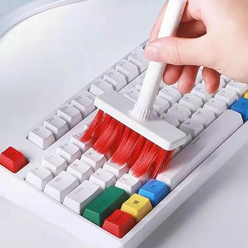 GLUN® Multipurpose Cleaning Brush 5-in-1 Multi-Function Cleaning Tools Kit (Keyboard Brush, TWS Cleaner, Key Puller, Metal Pen Tip, High Density Brush) Random 5 41 ZdW4 vLL