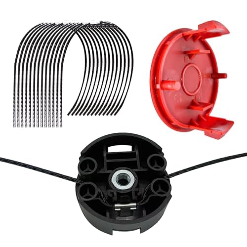 F016800431 Hilo para desbrozadora, compatible con cortasetos Bosch AFS 23-37, línea de desbrozadora Bosch de 37 cm x 3,5 mm con cabezal de corte F016F04839, cubierta de carrete F016F04841 (12