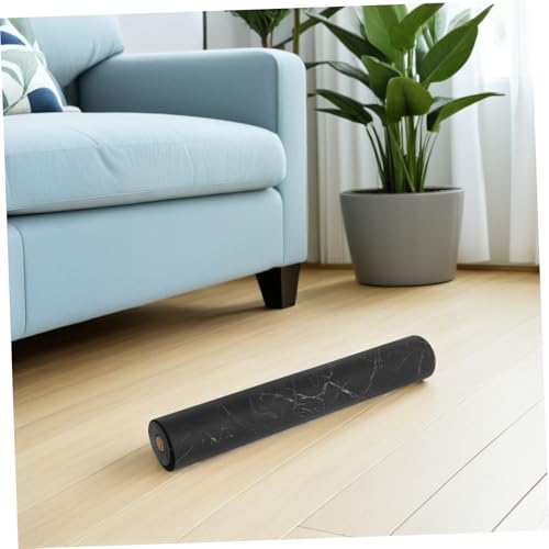 Sol PVC adhésif marbre noir DOITOOL anti rayure pour sol abîmé