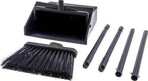 Carlisle Foodservice Products Duo-Pan Plastic Lobby Pan And Duo-Sweep Broom Combo, 36" Overall Length X 11-51/64" Width, Black #TOP6