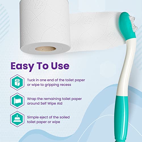 Mars Wellness Self Wipe Assist Bottom Wiping Toilet Aid Wiping Wand - Long Reach Comfort Wipe Extender - Daily Living Aid For The Disabled - Colors Vary (1.25 Foot (Pack Of 1)) #TOP2