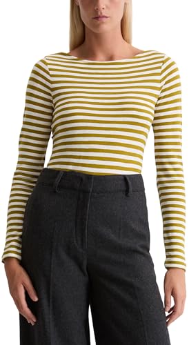 Marc OߴPolo Damen Langarmshirt aus Bio-Baumwolle mit U-Boot-Ausschnitt – Ansicht 1