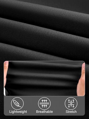 Comdecevis Mens Stretch Dress Pants Slim Fit Wrinkle Free Expandable Waist Golf Pant Tapered Chinos4