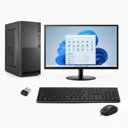 Tech Core i5 (8 GB DDR3/500 GB/128 GB SSD/Windows 11 Home/1 GB/19 Inch Screen/AIC-i5650-8-500-128-22-11Inch-Window 11) (Black)