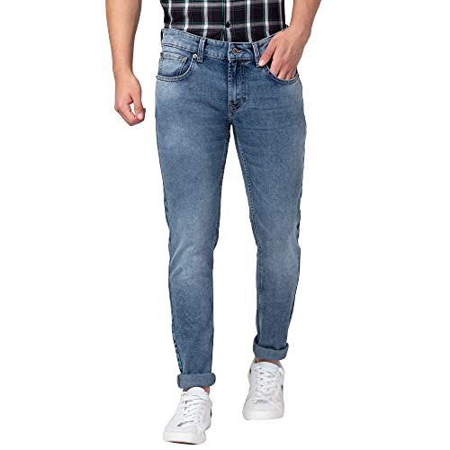 Image of Spykar Men's Skinny Fit Low-Rise Casual Jeans