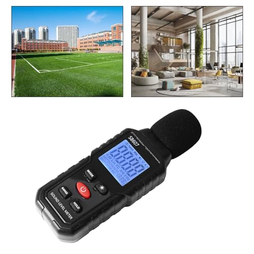Decibel Meter Sound Level Meter with LCD Display,30 to 130 dB Audio Noise Measure Device 31.5Hz-8kHz Digital Sound Level Meter Noise Meter for Classroom, Noisy Neighbor, Factory