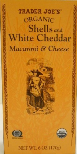 Trader Joe's - Conchas orgánicas y macarrones con queso cheddar blanco, 6 onzas, paquete de 6