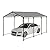 Metal Carport 10 x 15 FT, Heavy Duty with Galvanized Steel Roof & Frame, Outdoor Metal Garage Canopy Storage Shed, Weatherproof Shelter for Car, Truck and Boat, Gray