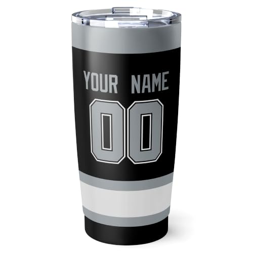 Image of ANTKING Los Angeles Tumbler 20oz Custom Name Number Travel Mug Gifts | Stainless Steel Insulated Coffee Cup for Men Women