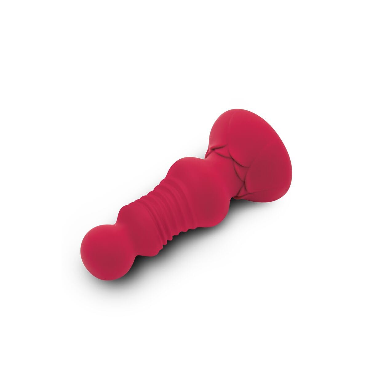 Secret Kisses Plug anale con bocciolo di rosa con spinta remota Red 13 cm