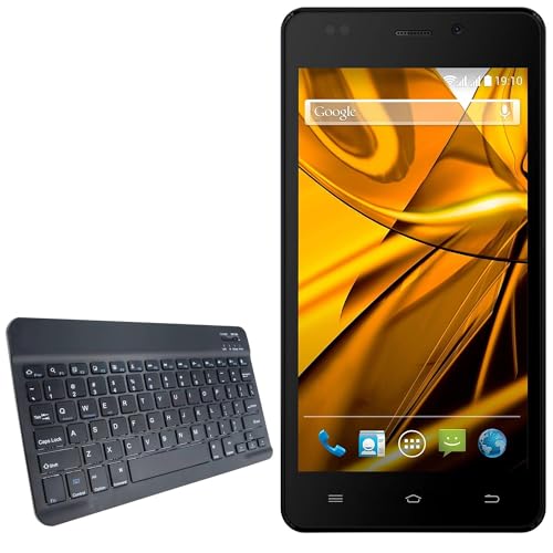 BoxWave Keyboard Compatible with Karbonn Titanium Dazzle 2 - SlimKeys Bluetooth Keyboard, Portable Thin with Chiclet-Style Keys - Jet Black