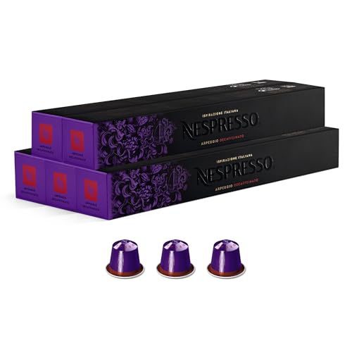 Nespresso Original Arpeggio Decaffeinato Coffee Pods 50 pack Decaf Coffee Pods for Nespresso Original coffee Machines Intensity 9. Rich Espresso & Lungo Coffee.
