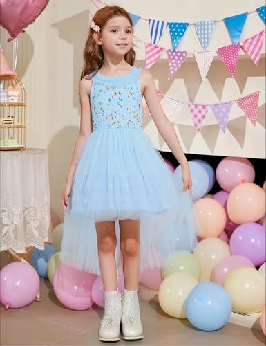 Girls Sequin Formal Dress Fancy Birthday Party Pageant Prom Toddler Sneaker Ball Gown Tulle Tutu Dress for Girls4