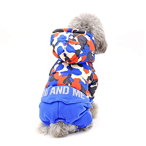 Poseca Abrigos para Perros pequeños Chaquetas para Perros Chaquetas de Invierno con Capucha para Perros Camuflaje Traje de Nieve para Perros Abrigos para Chihuahua Abrigos de Invierno para Perros Cover