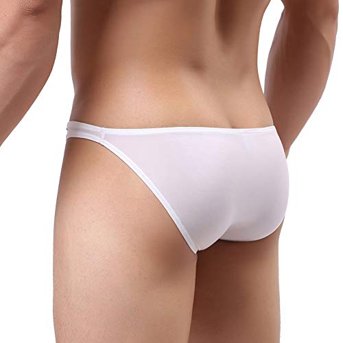 Summer Code Mens Basic Bikini Briefs Pack Low Rise Ice Silk Underwear