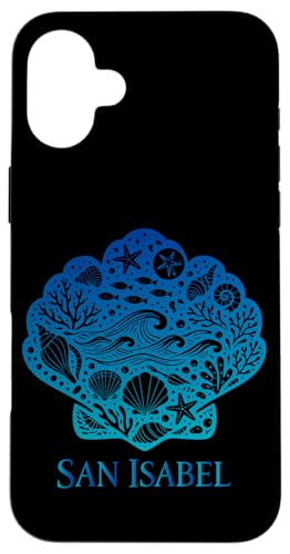 Shell Line Art San Isabel Shelling �~�j�}���X�g�r�[�`�R�[�}�[ �X�}�z�P�[�X iPhone 16 Plus �p