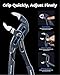 toolant Water Pump Pliers, 7 inch Groove Joint Pliers, Quick Release Tongue and Groove Pliers with 18-Position Adjustment, V-Jaw Design with Comfort Grips