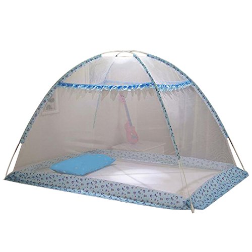 Pinji Moustiquaire en Forme de Dôme Pliable Tente Pop Up pour Lit Chambre à Coucher Contre Insectes Araignées Moustiques 90 * 140CM Cover