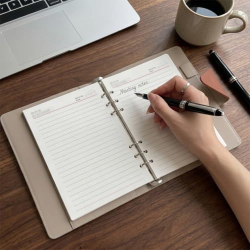 Image of Giftana Office Planner Notebook Diary, Jute Diary with Magnetic Lock, Organizer Diary for Office Personal Daily Planner Notebook Diaries, New Year Corporate Gifts for Employee (Tan)