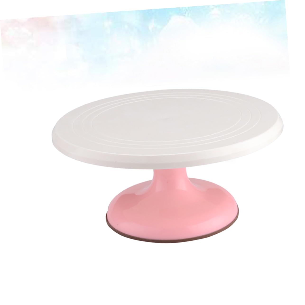 Mesa Giratoria Rosa para Tartas De Repostería Base Redonda con para Decorar Pasteles Soporte Manual para Montaje Exhibidor y Herramienta De Pastelería