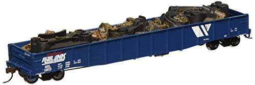 Bachmann Industries #40013 50'6" Drop End Gondola with Scrap Load Montana Rail Link (HO Scale Train)