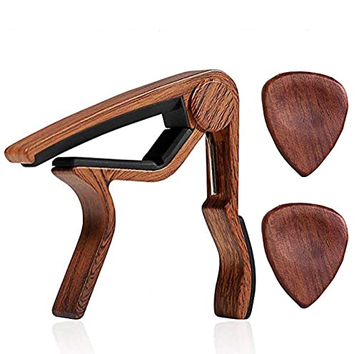Hm Vicyy Capodastre pour Guitare Acoustique,Capodastre Trigger avec 2 médiators en Bois,pour Guitare électrique,ukulélé… - Les Beatles, Paul McCartney, John Lennon, RIngo Starr, George Harrison Hm Vicyy Capodastre pour Guitare Acoustique,Capodastre Trigger avec 2 médiators en Bois,pour Guitare électrique,ukulélé…