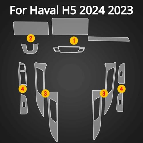 Film protecteur de TPU intérieur automobile transparent pour Haval H5
