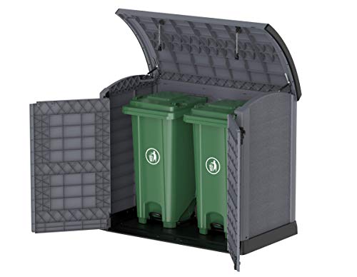 Duramax, StoreAway Gartenhütte aus grauem Zedernholz, 1200 l, Kunststoff, für den Außenbereich, robust und stabil, ideal… – Bild 4