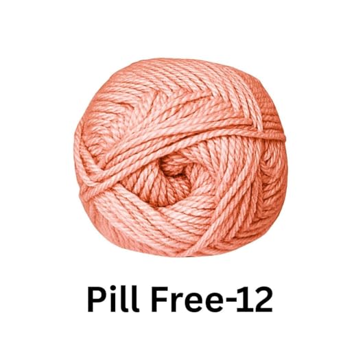 Image of VCR Cornflower Blue Yarn, Pill-Free Soft Knitting Yarn, 100 Grams Hank, 263 Meters Length, Low-Pill Acrylic Yarn, Soft Crosia Threads, Pack of 1, Suitable for Beanies, Caps and Gloves