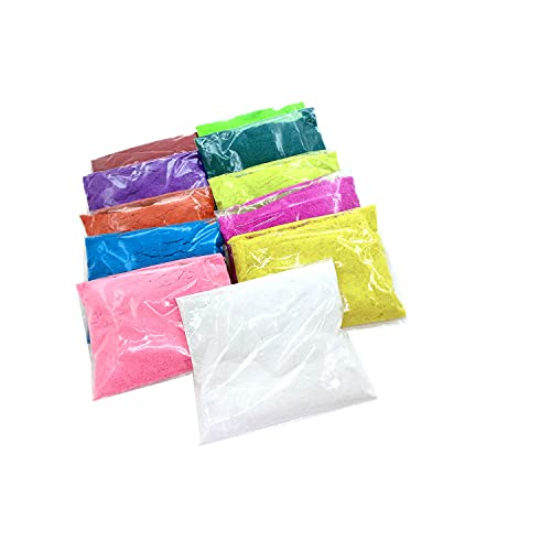 YAD Rangoli Powder (Multicolor 50 gm x 10 Colours White Color 100 Gr) Premium Rangoli Colored Rangoli Powder Colors Rangoli Making Kit for Navratri Pongal Pooja Mandir