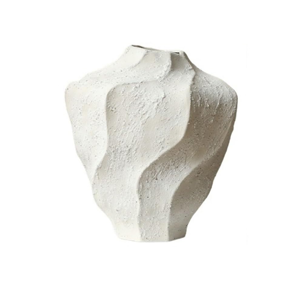 Farmhouse Decor Ceramic Flower Vase, Ceramic vases, handmade rough pottery jars, decorative ornaments for households and living rooms, for Kitchen and Dining Shelf Decor