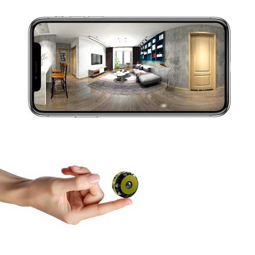 qoiq Mini Camara Espia Oculta 1080P HD WiFi Camaras de Vigilancia sin Cables Camara Seguridad Vigilancia Cámara Espía para Ver En El Movil Interior Spy CAM con Detección de Movimiento (Olive)