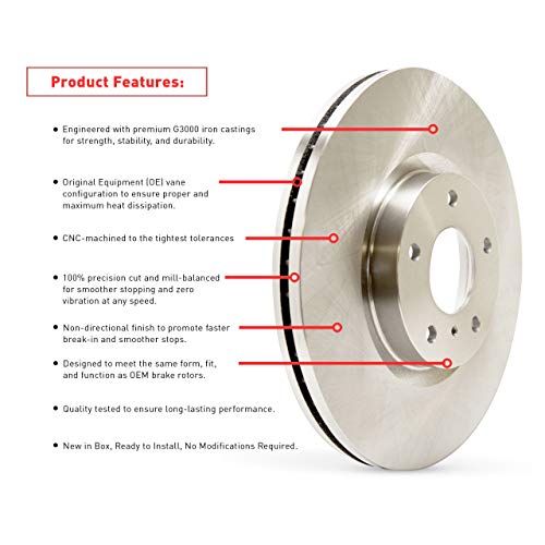 Image of Dynamic Friction Company Rear Brake Rotor Fits 2007-2015 Audi Q7 | 2003-2018 Porsche Cayenne; 2004-2018 Volkswagen Touareg | Blank Disc Brake Rotor