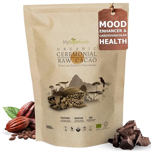 MySuperfoods Organic Raw Ceremonial Cacao 500g Natural Source of Potassium