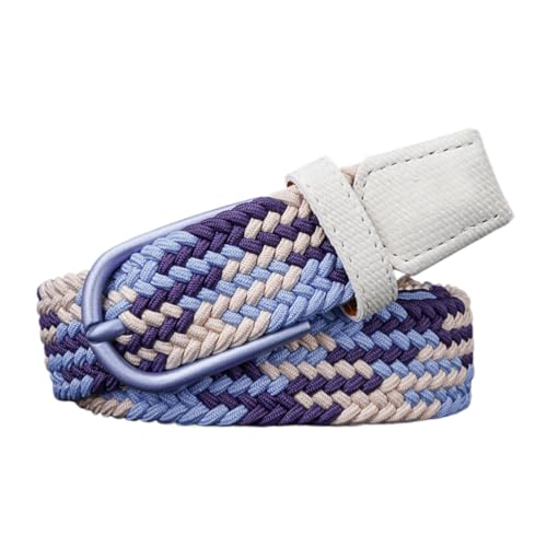 Braided Stretch Belt for Men and Women Multicolored Woven Golf Belt Elastic Jean Belts Casual Work Belts,A,100CM/39.4''