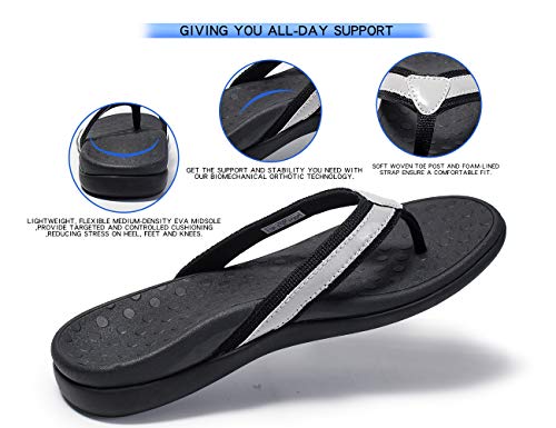 Image of LLSOARSS Plantar Fasciitis Feet Sandal with Arch Support - Best Orthotic flip Flops for Flat Feet，Heel Pain- for Women