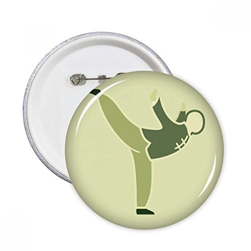 Idée cadeau originale avec ce badge Kung Fu Chine multicolore taille L
