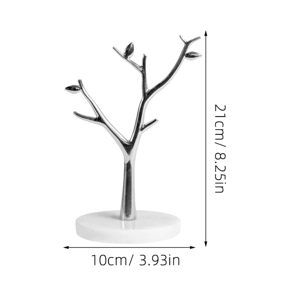 POPETPOP Expositor para Organizar de Mármol de Joyas en Forma de Árbol Ramas Metálicas Pendientes y Anillos en Uso Personal o Comercial