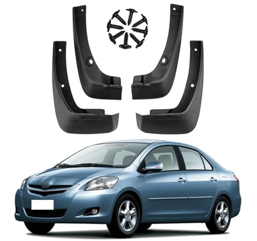 Image of Mud Flaps Mud Guards Fit for 2008-2013 Toyota VIOS, Front & Rear Mud Splash Guards Accessories - 4 Pc, Black