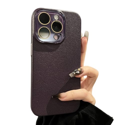 Coque violet foncé mat idéale au quotidien pour iPhone 13 14 15 Pro Max