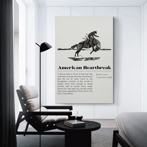 Zach Bryan Poster sur toile 50x75 cm pour décoration de chambre DAXXIN - 3