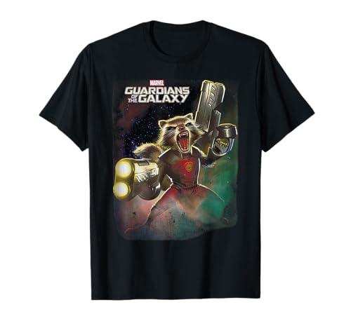 Marvel Les Gardiens de la Galaxie Angry Rocket Poster T-Shirt