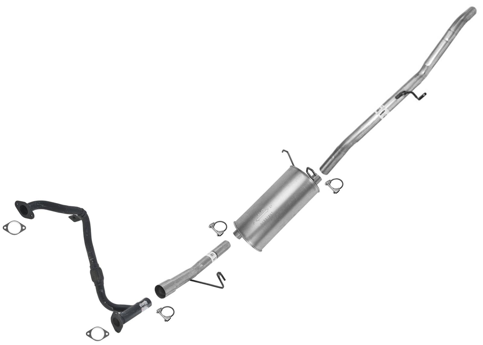 Middle Y Pipe & Rear Muffler Replacement Parts For Nissan XTerra 2003-2004 3.3L Natural Aspirated