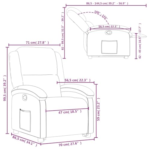 Sillón Plegable de Cuero Negro miniatura 3
