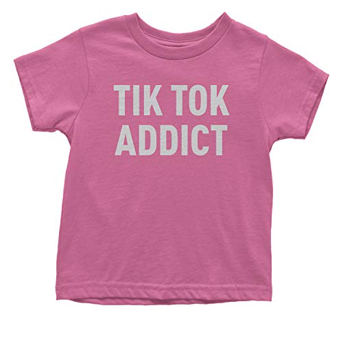 Expression Tees Toddler Addict TIK Tok Addict 5/6T Raspberry T-Shirt
