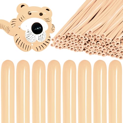 Image of 260 Nude Long Balloons for Balloon Garland Thickening Skinny Latex Twisting Animals Modeling Christmas Birthday Wedding Party Festival Decorations 100pcs