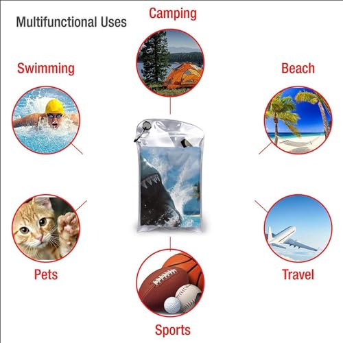 Serviette de bain compacte anti humidité grande serviette plage requin