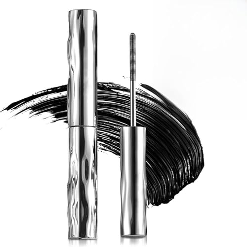 Rizador de pestañas 3D, 2026 Nueva máscara de metal, máscara tubular de hierro para ojos con cepillo de metal, rímel voluminizador resistente al agua negro de secado rápido y a prueba de manchas (1PC)