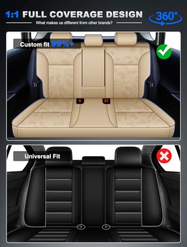 Image of AOMSAZTO Custom Fit Camo Beige Seat Covers for Toyota Rav4(Gas)